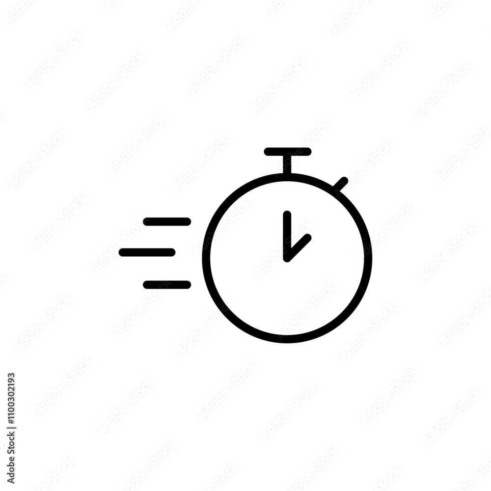 Aufkleber testing time icon Outline vector for web ui