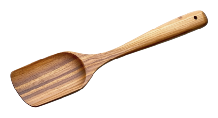 Wooden cooking spatula . isolated on transparent background. PNG. created with Generative AI technology
