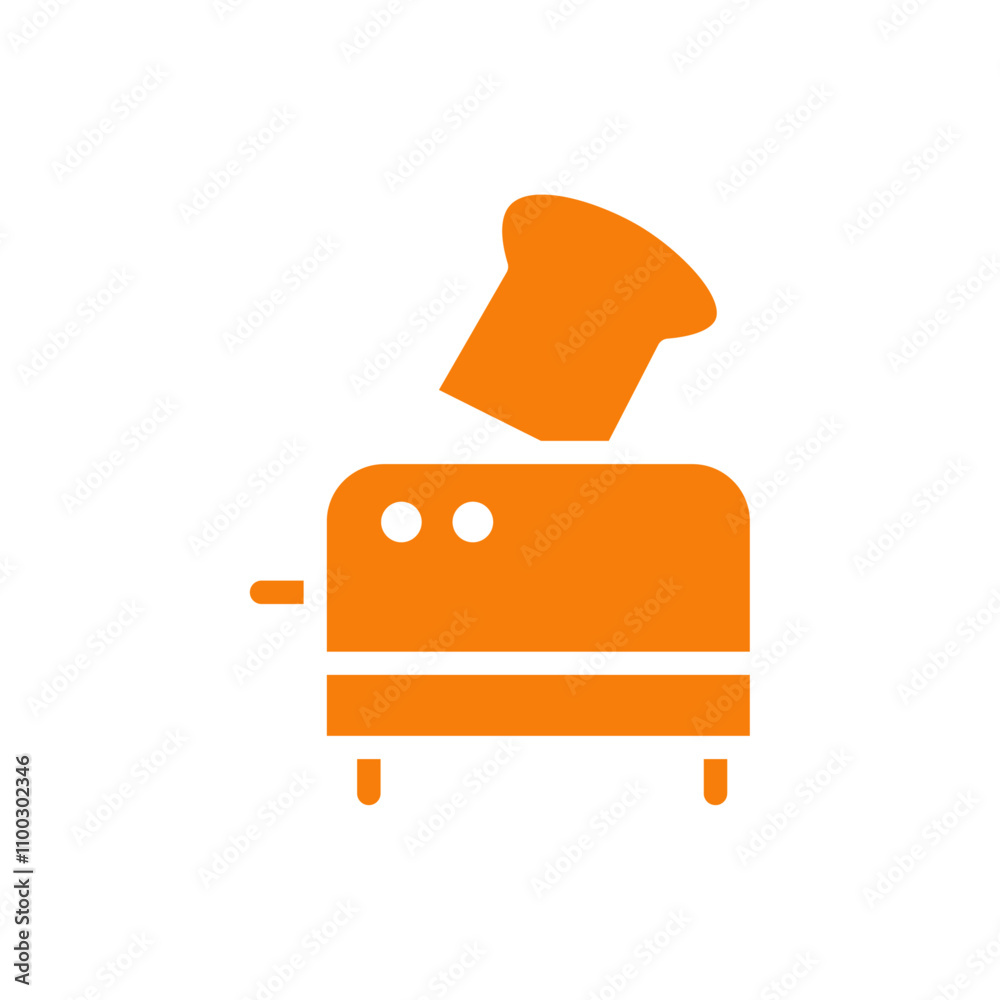 Aufkleber toaster icon Outline vector for web ui
