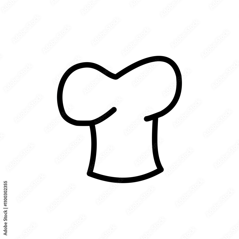 Aufkleber toque icon outline vector for web ui