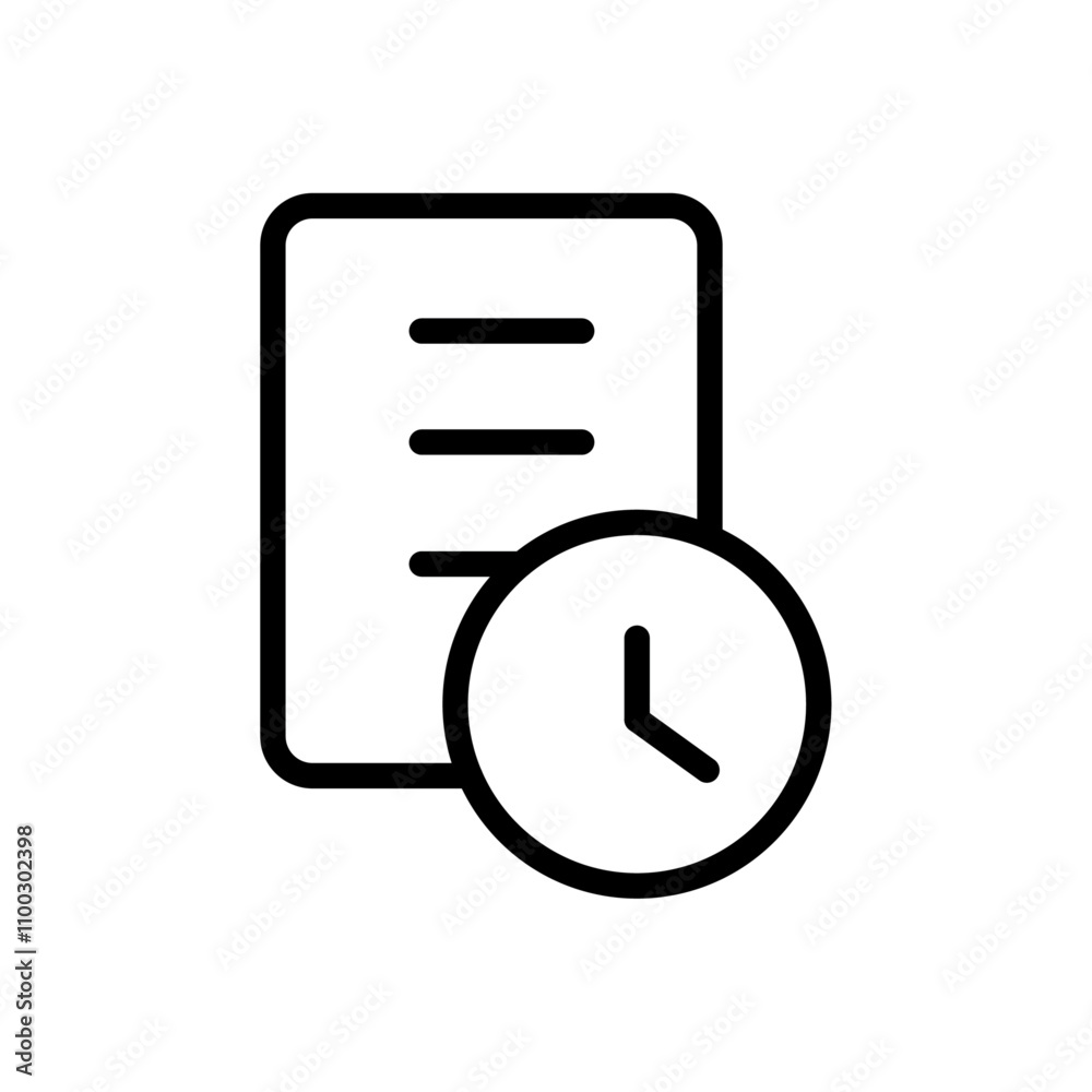Poster transaction history icon outline vector for web ui