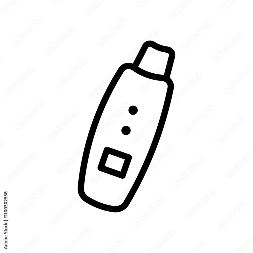 Poster ultrasonic face skin scrubber icon outline vector for web ui
