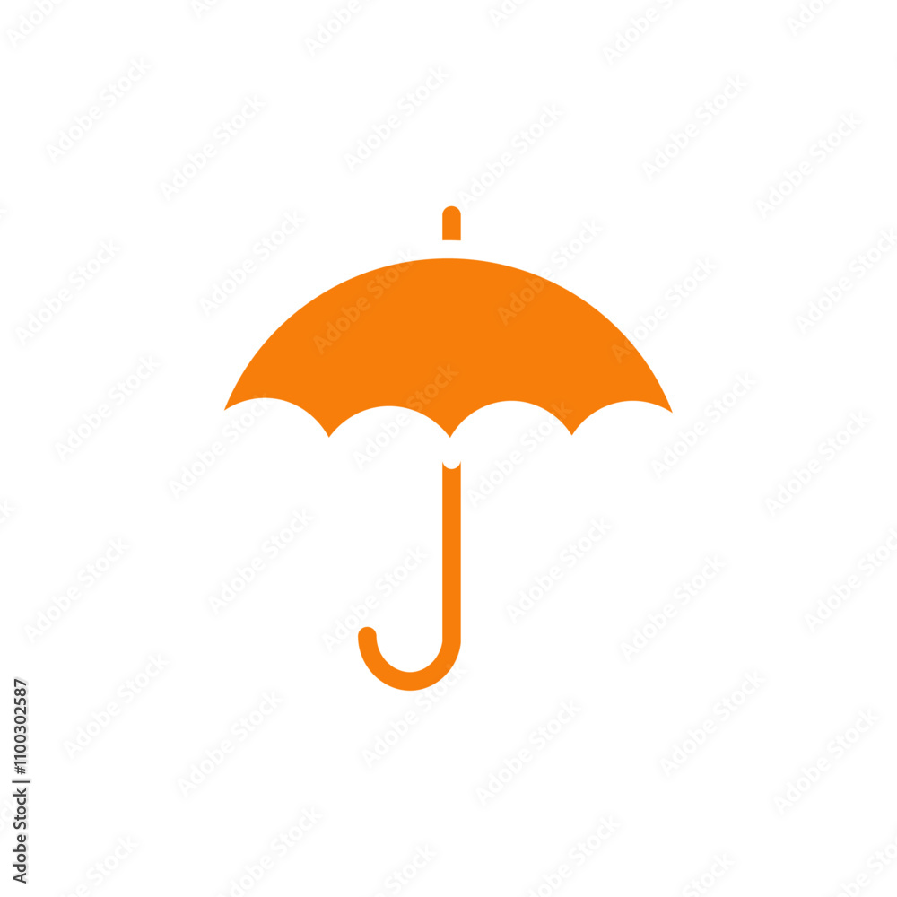 Aufkleber umbrella icon outline vector for web ui