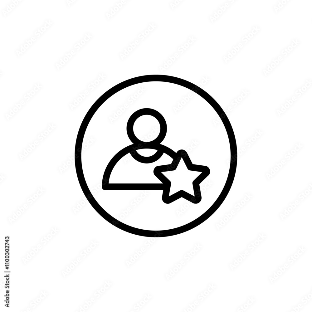 Poster vip person icon Outline vector for web ui