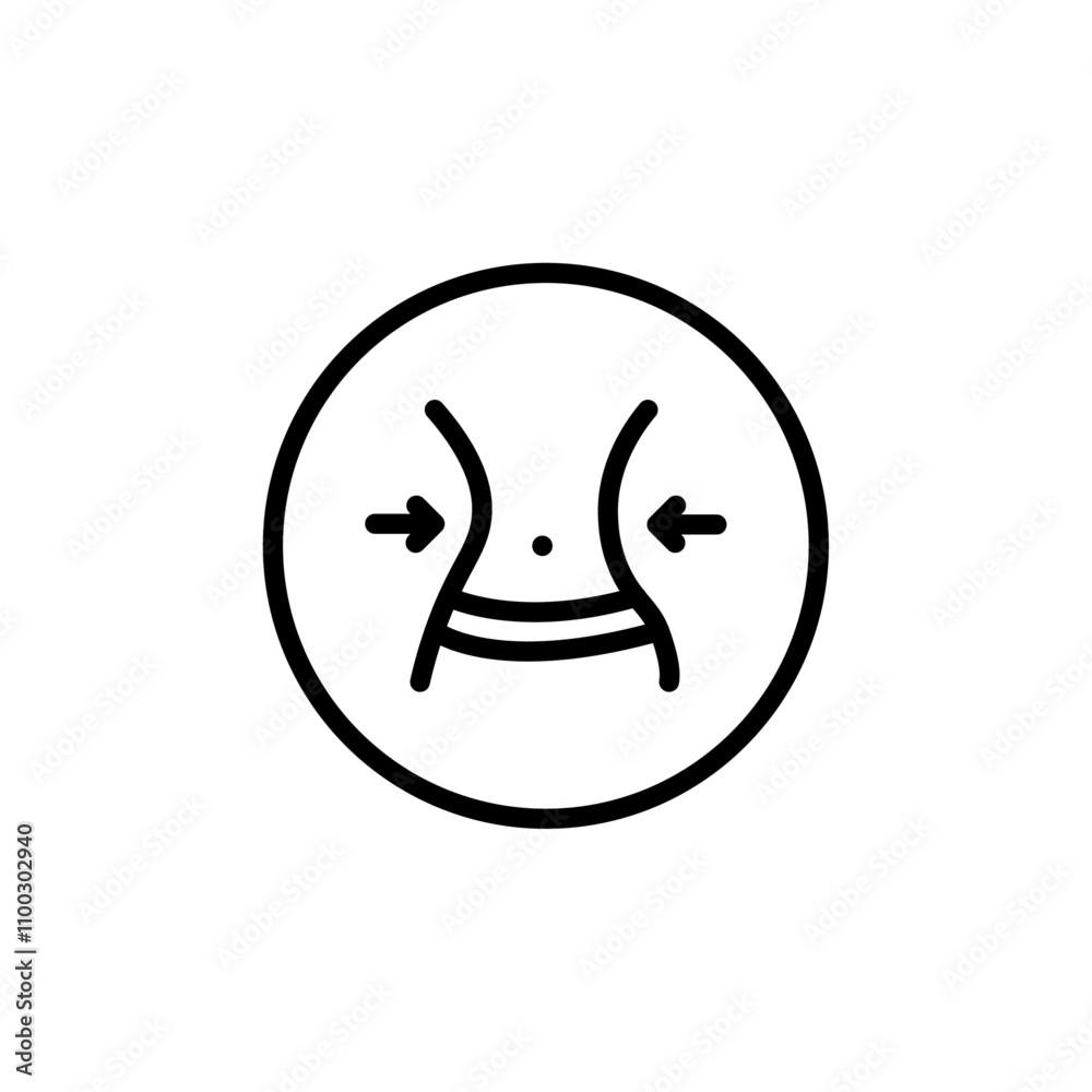 Aufkleber weight loss icon outline vector for web ui