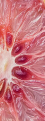 Macro of the center of a grapefruit