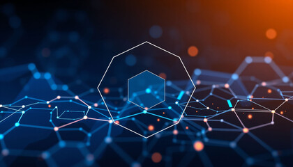 Obraz premium Dynamic Digital Network with Abstract Connections and Patterns Generative AI