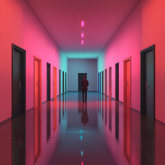 Neon Corridor of Choices