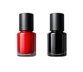 Obraz premium Manicure Nail Polish Bottles on Transparent Background