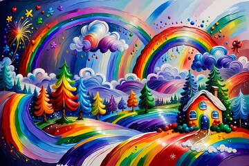 Fototapeta premium abstract rainbow background