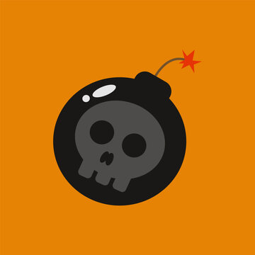 illustration of a bomb with a skull in the middle