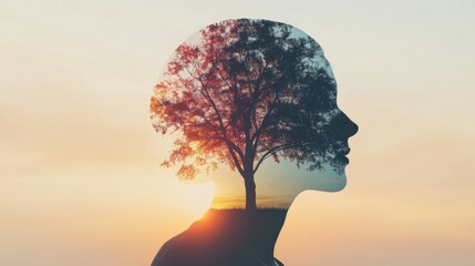 Support for mental health services and well-being initiatives, Symbolizing psychological health, photography style