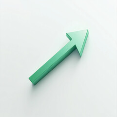 Green arrow pointing upward on light background