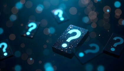 Question marks, a questions needs to be answered