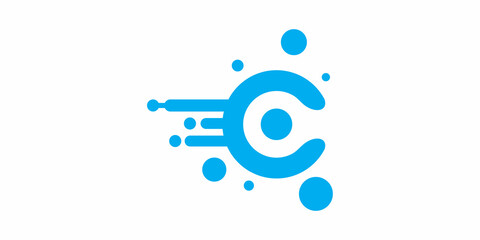Logo initials C icon vector