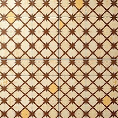 Obraz premium Modern minimalist wallpaper; retro rhombus, brown and white.