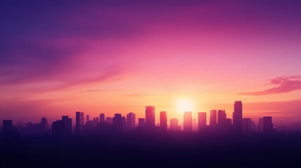 Fototapeta premium Sunset skyline view urban landscape photography cityscape aesthetic appeal