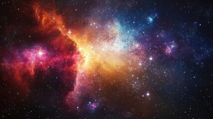 Fototapeta premium Cosmic explosion outer space digital art vast universe aesthetic perspective astronomy concept
