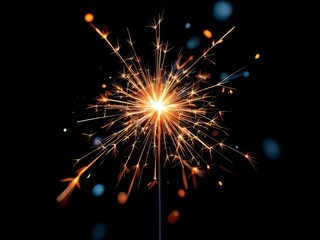 Obraz premium Sparkler's brilliance, tilt-shift close-up.