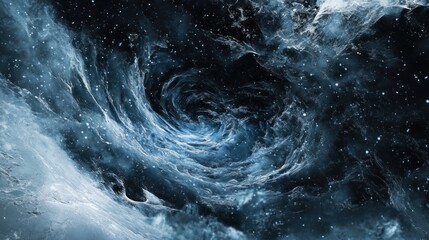 Fototapeta premium A swirling cosmic vortex filled with stars and nebulae, evoking the mysteries of space.
