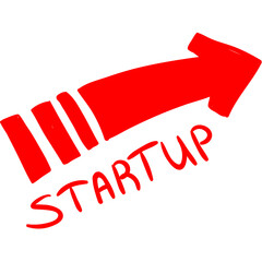 Start up color icon single line vector