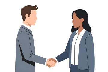 Fototapeta premium Simple handshake design for partnerships. 