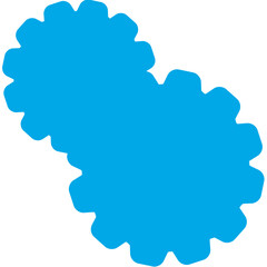 Gear color icon single line vector