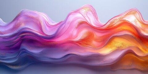 Obraz premium Abstract colorful flowing liquid wave.