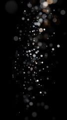 Fototapeta premium Blurred, colorful lights on a black background, an abstract wallpaper design with bokeh