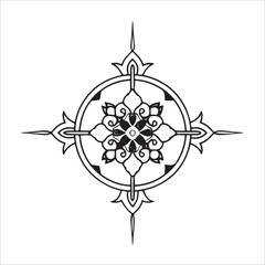Mandala. silhouette vector with white background mandala