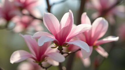 Fototapeta premium Close Up of Tulip Magnolia.