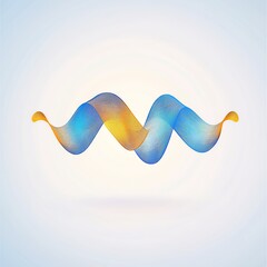 Elegant soundwaves, glowing gradients of blue and gold, abstract tone representation, 3D illustration