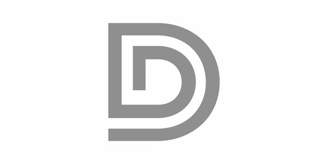 logo initials D icon vector