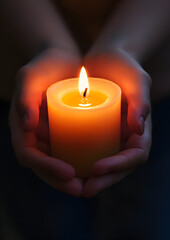hand with candle