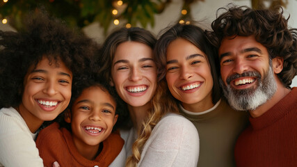 Fototapeta premium Family bonding moment cozy home, warm environment joyful perspective celebrating togetherness, heartwarming moment showcasing love and connection.
