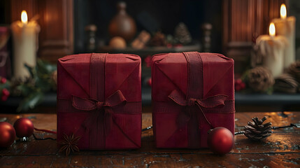 Cozy Christmas Gifts Festive Illustration