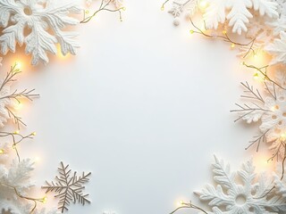 Obraz premium christmas background with snowflakes generative ai