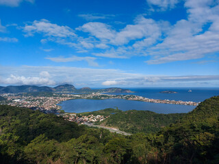 Obraz premium city and lake view