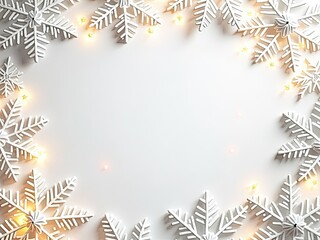 Obraz premium christmas background with snowflakes generative ai