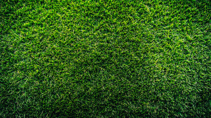Obraz premium Top view of green grass texture background