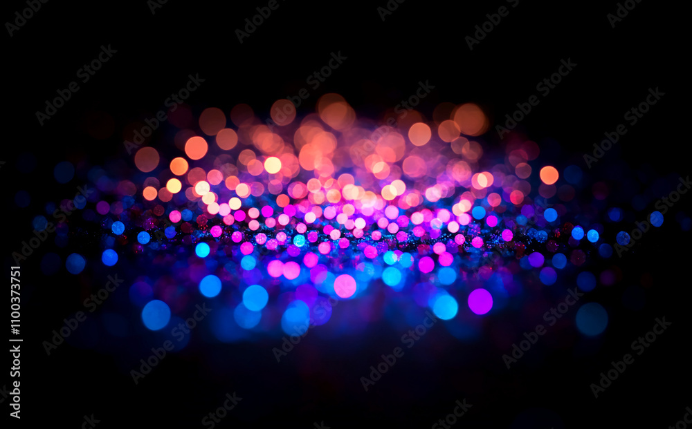 Aufkleber colorful abstract bokeh lights create a vibrant atmosphere in a dark setting during an evening event