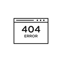 Obraz premium 404 Error icon Isolated flat vector in outline