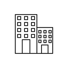 Apartment icon Isolated flat vector in outline