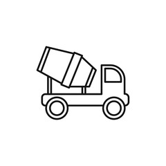 Fototapeta premium Cement mixers icon Isolated flat vector in outline