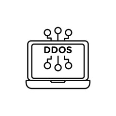 DDOS icon Isolated flat vector in outline