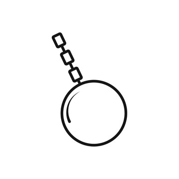 recommend clip art: Demolition ball icon Isolated flat vector in outline