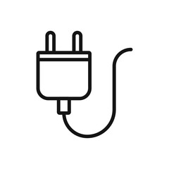 Obraz premium Electric plug icon Isolated flat vector in outline