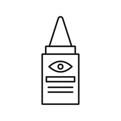 Fototapeta premium Eye drop icon Isolated flat vector in outline