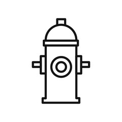 Fire hydrant icon Isolated flat vector in outline