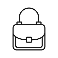 Handbag icon Isolated flat vector in outline